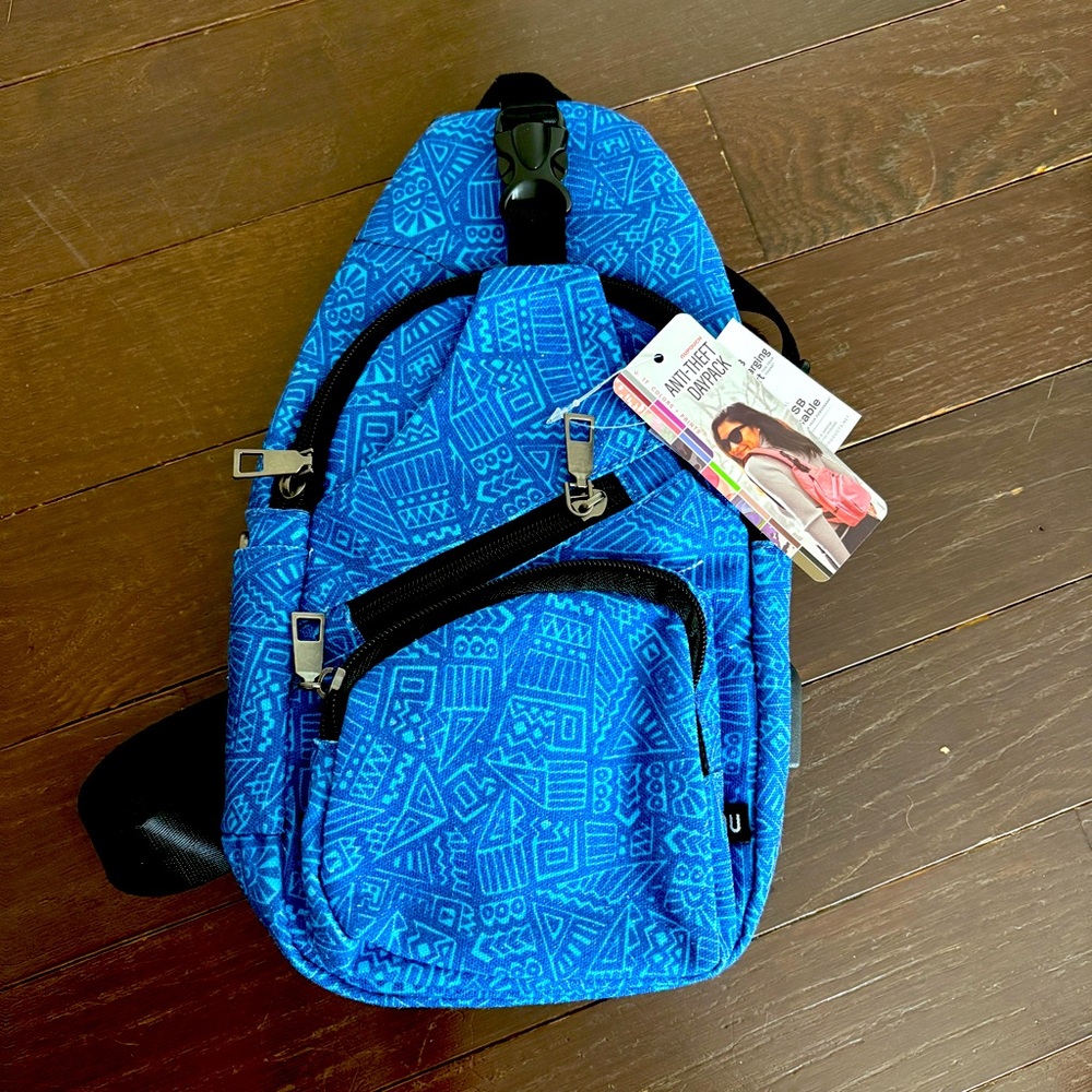 NWT [Nupouch] Vibrant Blue Crossbody Backpack